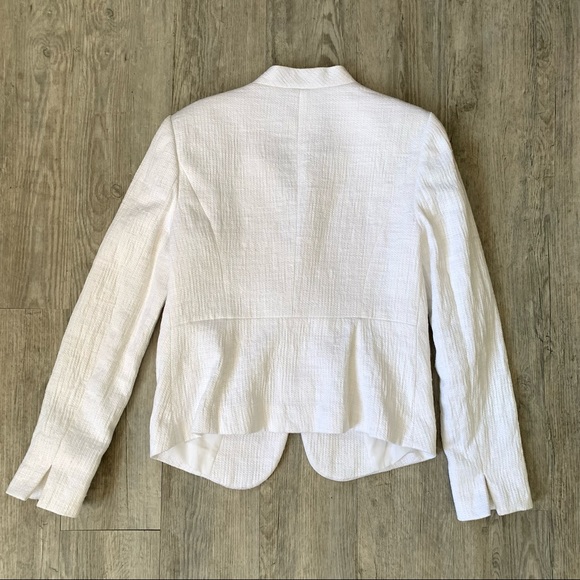 Ann Taylor Loft White Tweed Blazer Size 8 - Picture 4 of 11